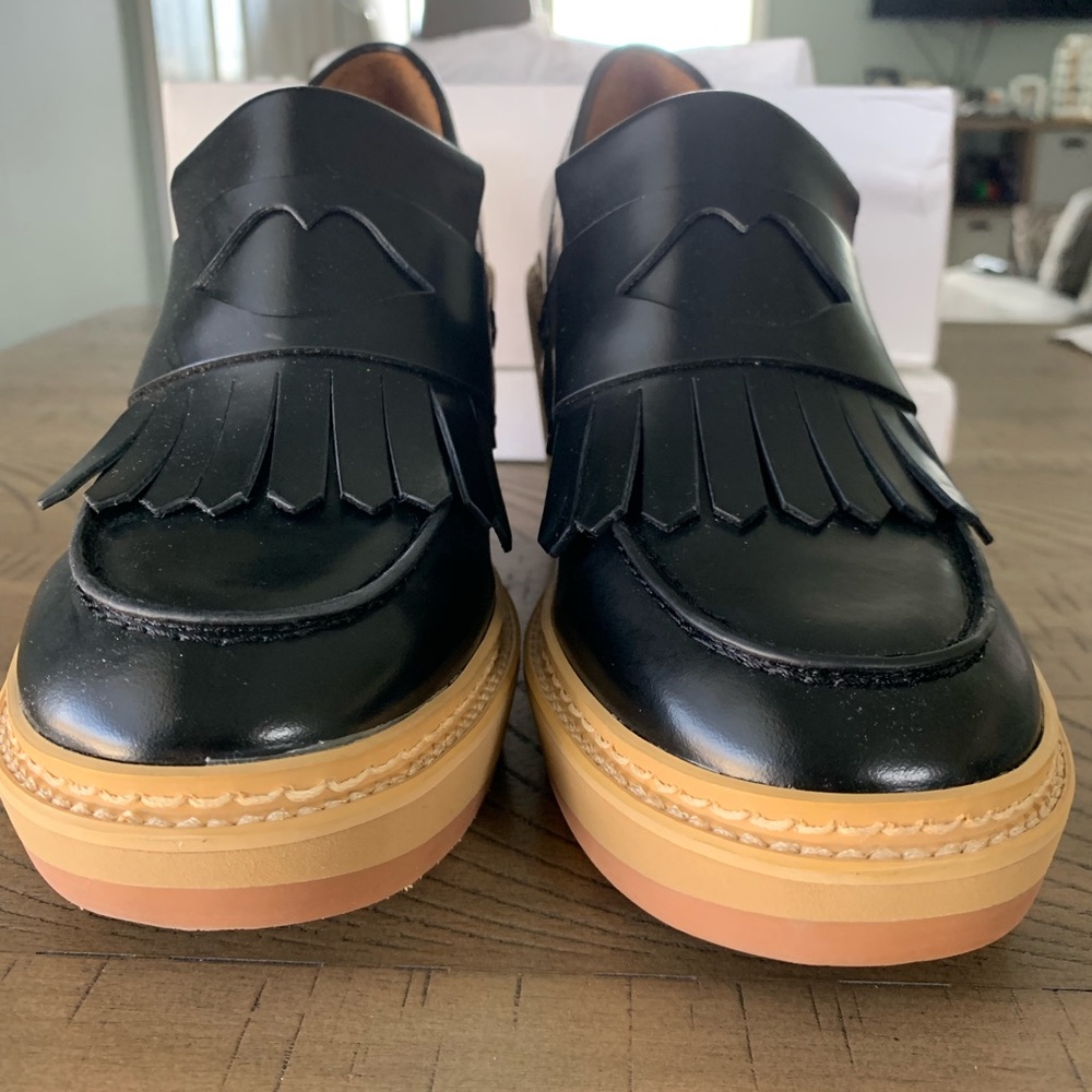 Chloe Brekka Patent Penny Wedge
